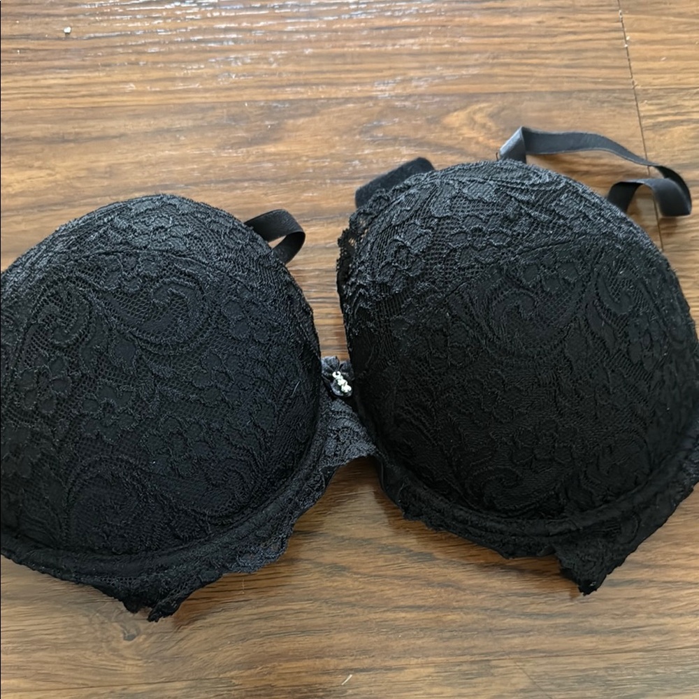 Smart & Sexy Black Lace Full-Coverage Bra